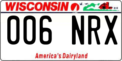 WI license plate 006NRX