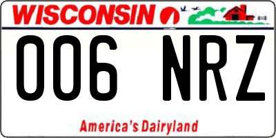 WI license plate 006NRZ