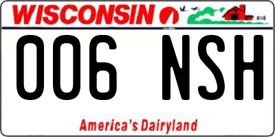 WI license plate 006NSH