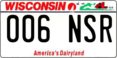 WI license plate 006NSR