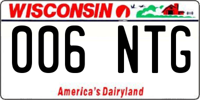 WI license plate 006NTG