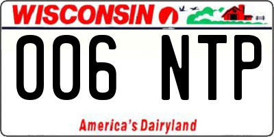 WI license plate 006NTP