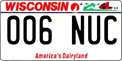 WI license plate 006NUC
