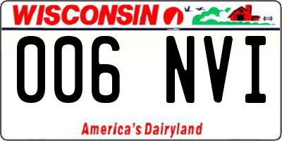 WI license plate 006NVI