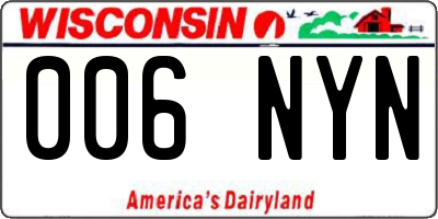 WI license plate 006NYN
