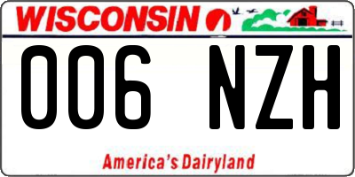 WI license plate 006NZH