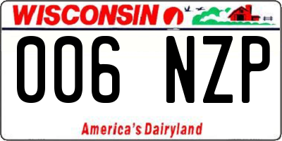 WI license plate 006NZP