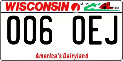 WI license plate 006OEJ