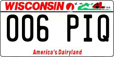 WI license plate 006PIQ