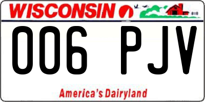 WI license plate 006PJV