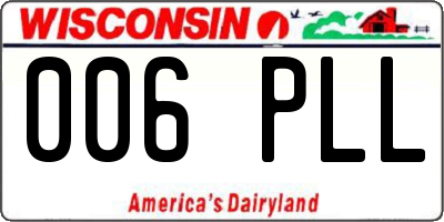 WI license plate 006PLL