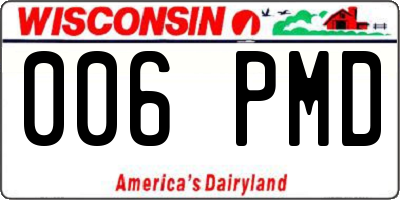 WI license plate 006PMD