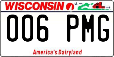 WI license plate 006PMG