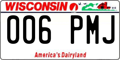 WI license plate 006PMJ