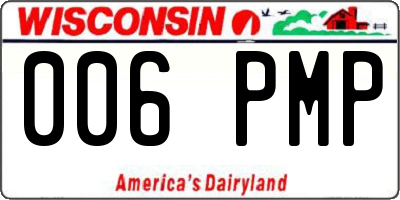 WI license plate 006PMP
