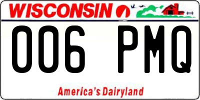 WI license plate 006PMQ