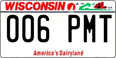 WI license plate 006PMT
