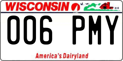 WI license plate 006PMY