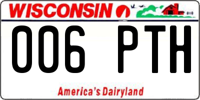 WI license plate 006PTH