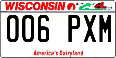 WI license plate 006PXM