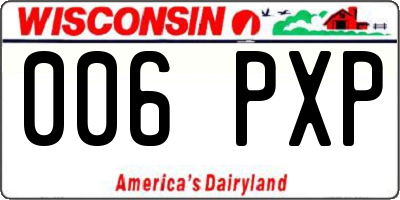 WI license plate 006PXP