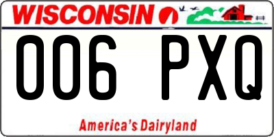 WI license plate 006PXQ