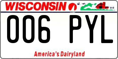 WI license plate 006PYL