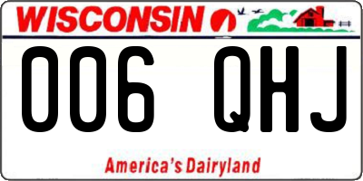 WI license plate 006QHJ