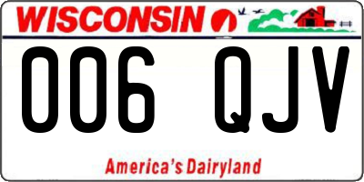 WI license plate 006QJV