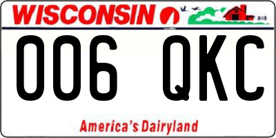 WI license plate 006QKC