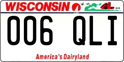 WI license plate 006QLI