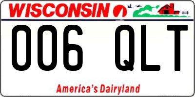 WI license plate 006QLT