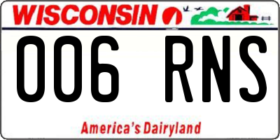 WI license plate 006RNS