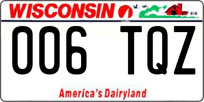 WI license plate 006TQZ