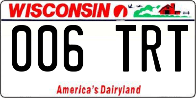 WI license plate 006TRT
