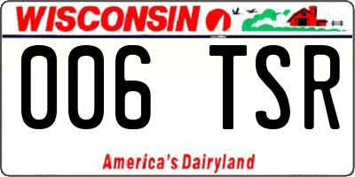 WI license plate 006TSR