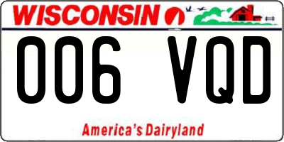 WI license plate 006VQD