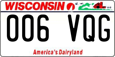 WI license plate 006VQG