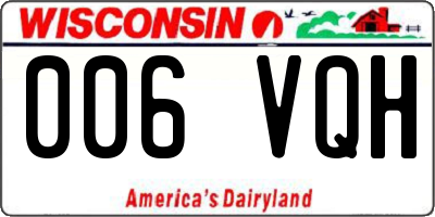 WI license plate 006VQH