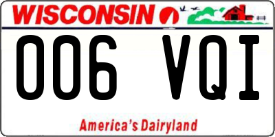 WI license plate 006VQI