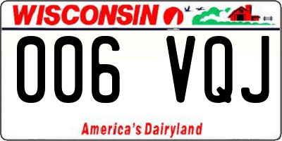 WI license plate 006VQJ
