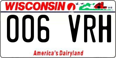 WI license plate 006VRH