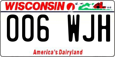 WI license plate 006WJH