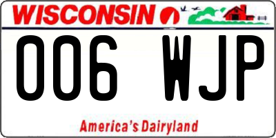WI license plate 006WJP