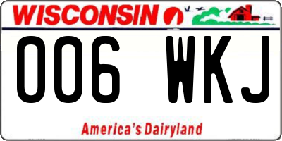 WI license plate 006WKJ
