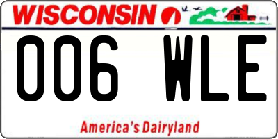 WI license plate 006WLE