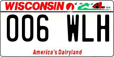 WI license plate 006WLH