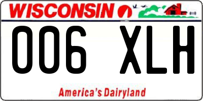 WI license plate 006XLH