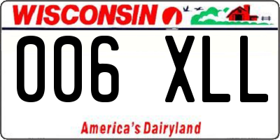 WI license plate 006XLL