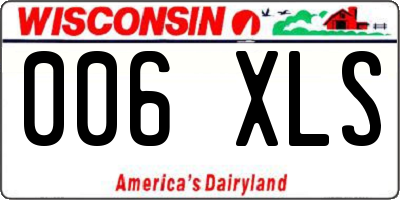 WI license plate 006XLS